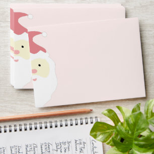 Cute Pink Santa Illustration Envelope