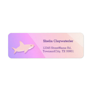 Cute Pink Shark Purple Label