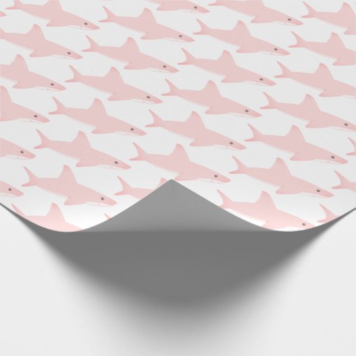 Cute Pink Shark Wrapping Paper | Zazzle