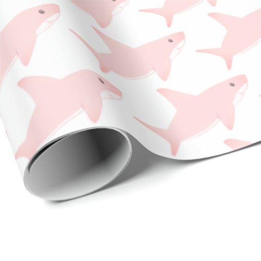 Cute Pink Shark Wrapping Paper | Zazzle