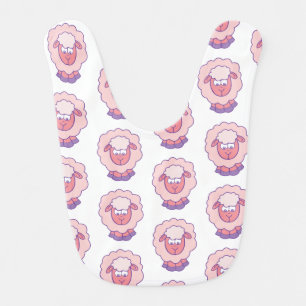 Cute Pink Sheep Bib
