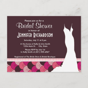Cute Pink Shells Invitation Postcard