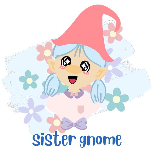 Cute Pink Sister Gnome Text Quote with Image Toddler T_shirt