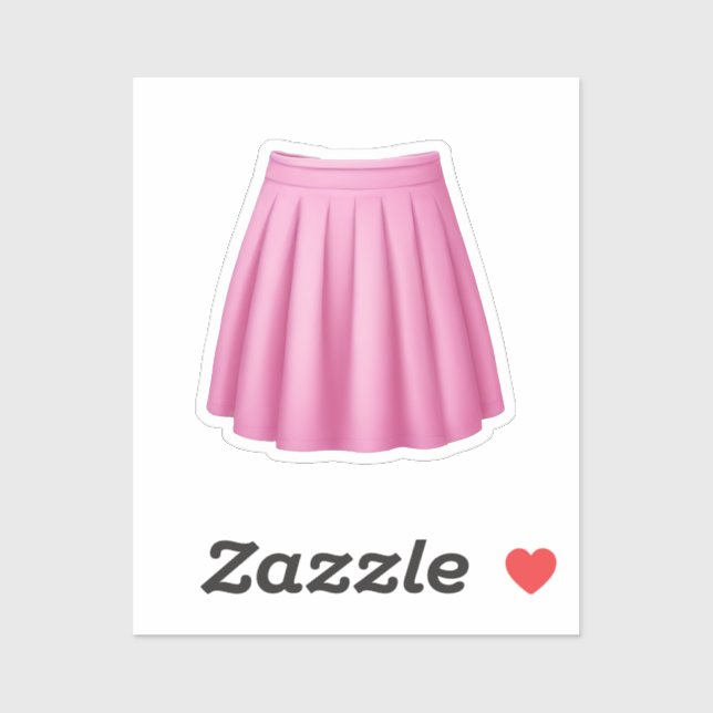 Cute Pink Skater Skirt Emoji Art  Sticker (Sheet)
