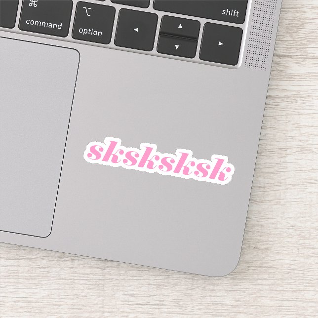 Cute Pink sksksksk Sticker (Detail)