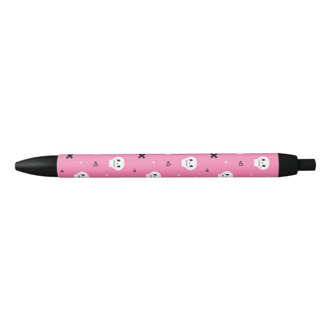 Cute Pink Skull Halloween Pattern Pen (Front)