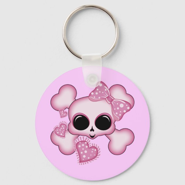 Cute skull sale keychain