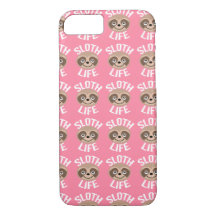 Cute Pink Sloth Life iPhone Cover