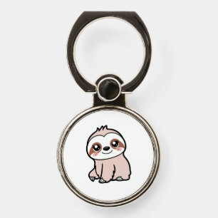Cute Pink Sloth Phone Ring Stand
