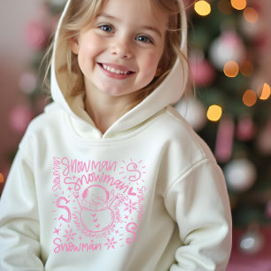 Cute Pink Snowman Hoodie