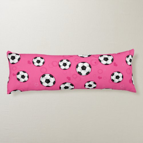 Cute Pink Soccer Pattern Body Pillow