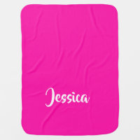 Cute pink solid plain baby blanket