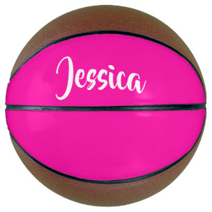 Cute pink solid plain basketball