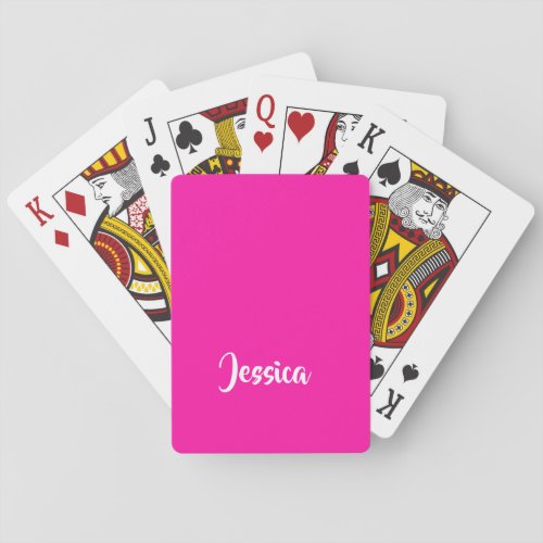 Cute pink solid plain poker cards