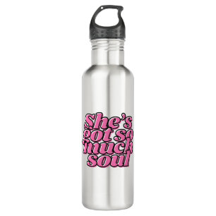 Cute Pink Soulful Water Bottle