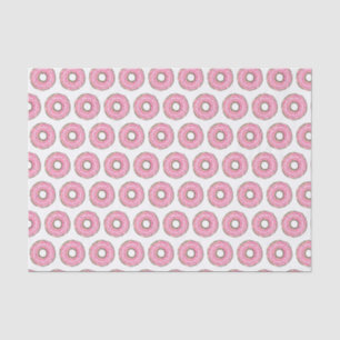 Cute Pink Sparkles Donuts Pattern Kids Birthday Tissue Paper