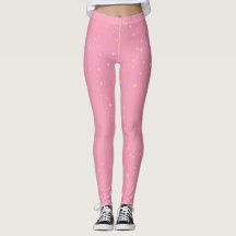 Cute Pink Sparkling Leggings