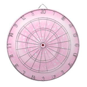 Cute Pink Sparkly Starry Spiral Dart Board
