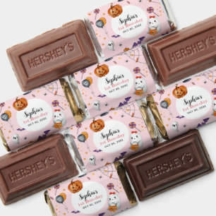 Cute Pink Spooky Halloween Kids Birthday Hershey's Miniatures