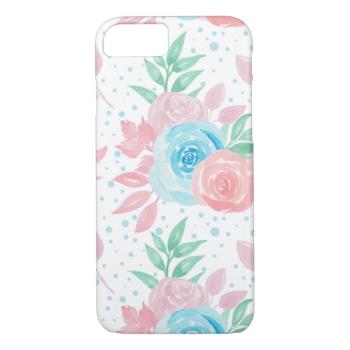 Cute Pink Spring Flowers iPhone 87 Case