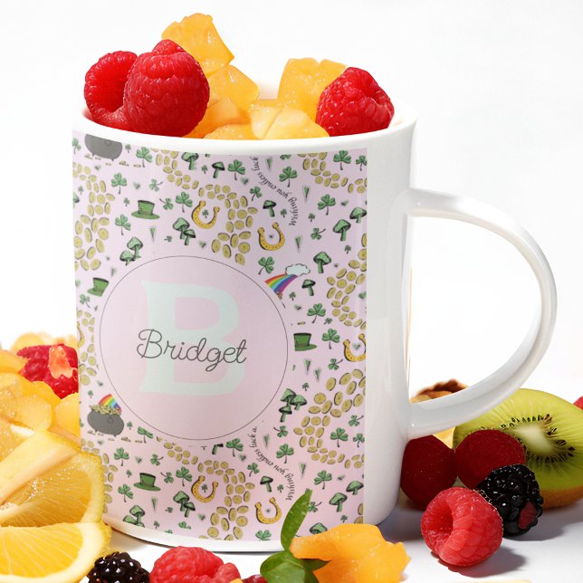 Cute Pink St Patrick's Day Girl Coffee Mug (Creator Uploaded)