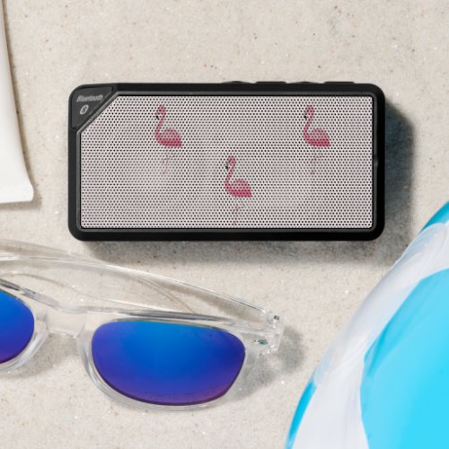 Cute pink standing flamingo bluetooth speaker