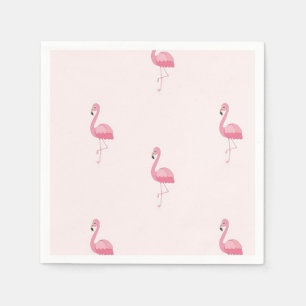 Cute pink standing flamingo napkins