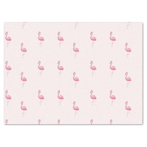 Cute pink standing flamingo tissue paper