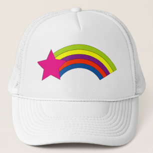 Cute Pink Star Rainbow Colorful Kawaii Trucker Hat