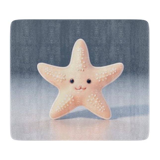 Cute Pink Starfish Cutting Board (Front)