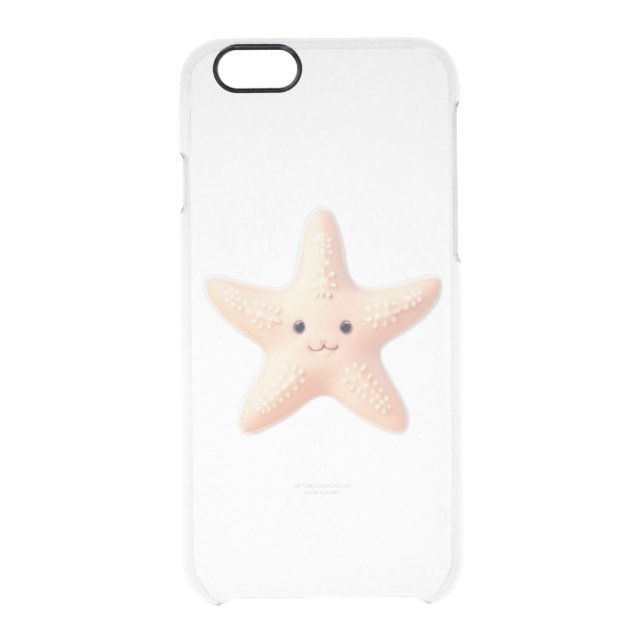 Cute Pink Starfish Uncommon iPhone Case (Back)