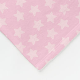 Cute Pink Stars Fleece Blanket