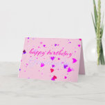 Cute Pink Stars Granddaughter Birthday Card<br><div class="desc">The Cute Pink Stars Granddaughter Birthday Card features pink stars and hearts with an easily editable message for you to easily customize for your granddaughter's birthday card.</div>