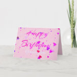 Cute Pink Stars Granddaughter Birthday Card<br><div class="desc">The Cute Pink Stars Granddaughter Birthday Card features pink stars and hearts with an easily editable message for you to easily customize for your granddaughter's birthday card.</div>