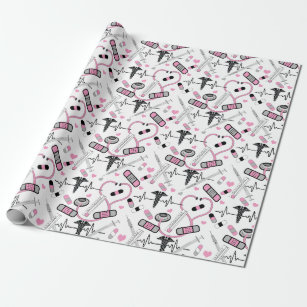 Nurse Love Digital Wrapping Paper - 3dnaDigital