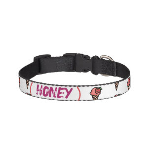 Cute Pink Strawberry Ice Cream Pet Lover Aesthetic Collar