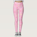 Cute Pink Strawberry Leggings