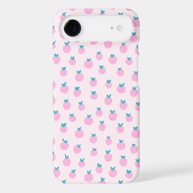 Cute Pink Strawberry Pattern – Kawaii Girly Case-Mate iPhone Case (Back)