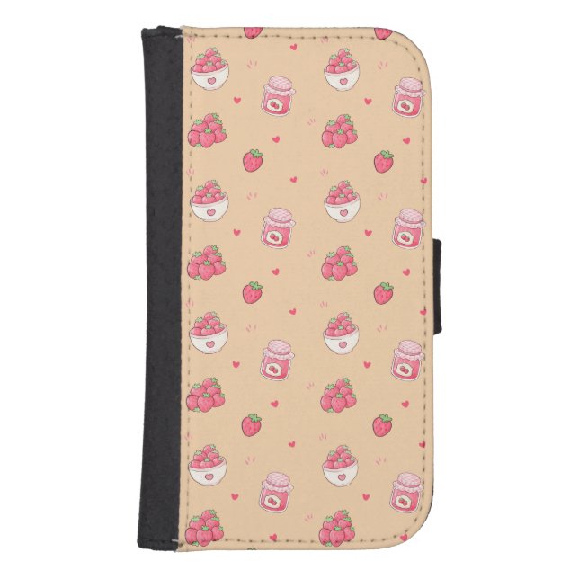 Cute Pink Strawberry Pattern Phone Case (Front)