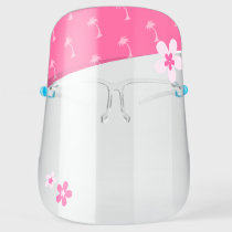 Cute Pink Summer Bandana Face Shield
