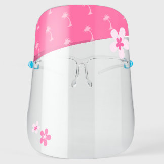 Cute Pink Summer Bandana Face Shield