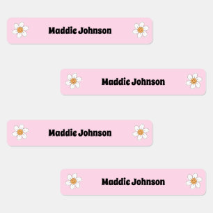 Cute Pink Summer Camp  Kids' Labels