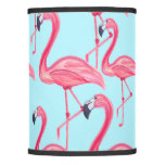 Cute Pink Summer Painted Flamingo Pattern Blue Lamp Shade at Zazzle