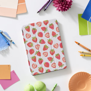 Cute Pink Summer Strawberry Fruit iPad Pro Cover