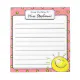 Cute Pink Sunshine Smile Face From Teacher Notepad | Zazzle