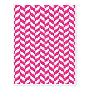 Cute Pink Sweet Candy Cane Pattern Temporary Tattoos