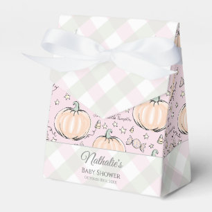Cute Pink Sweet Little Pumpkin Halloween & Fall Favor Boxes