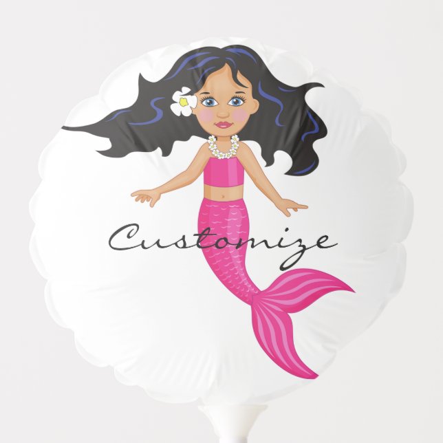 Cute Pink-tailed Mermaid Thunder_Cove Balloon (Front)