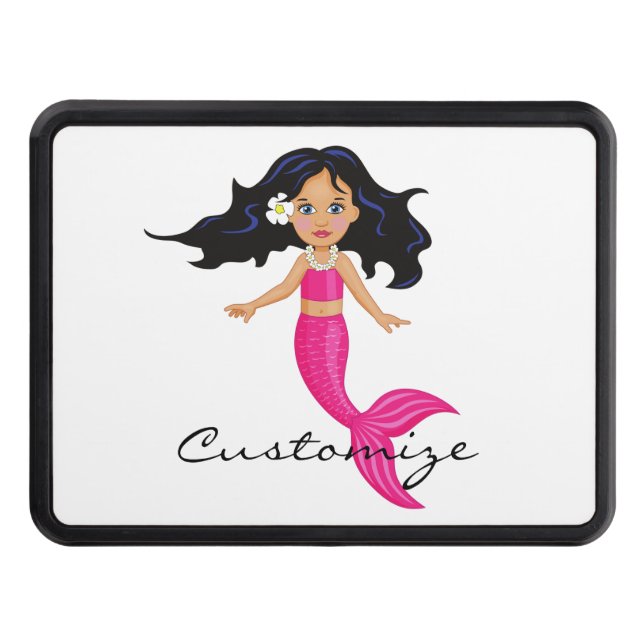 Cute Pink-tailed Mermaid Thunder_Cove Hitch Cover (Front)