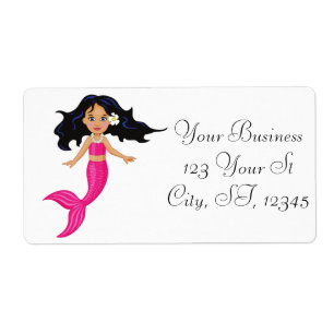 Cute Pink-tailed Mermaid Thunder_Cove Label
